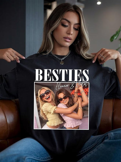 Custom Bootleg Rap Tee, Personalized Girlfriend Vintage Graphic T-Shirt - Image 7