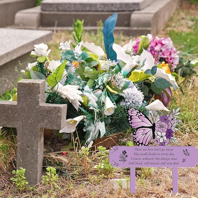Grave Decorations for Cemetery Memorial, Metal Memorial Garden Stakes for Loss - Image 5