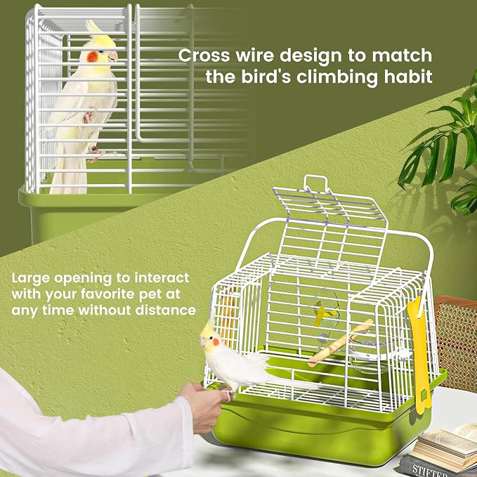 Small Bird cage, Travel Cage for Birds and Small Animals, Parakeet cage - Image 7