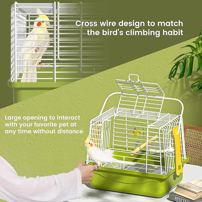 Small Bird cage, Travel Cage for Birds and Small Animals, Parakeet cage - Image 7