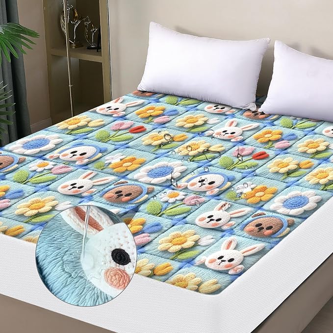 Waterproof Mattress Protector King, Fitted Sheet Style Breathable Mattress Cover by OHANO