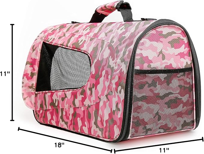 Pawer 18” x 11”x 11” Soft-Sided Foldable Airline Approved Pet Carrier - Image 10