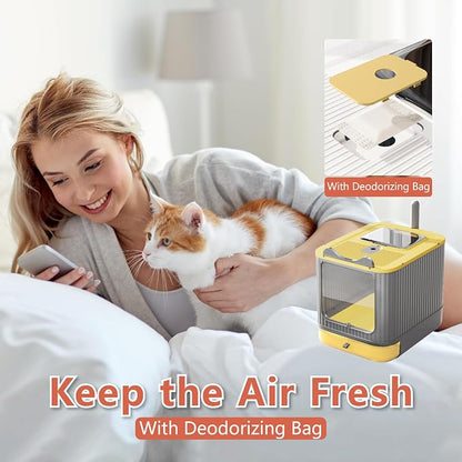 Upgraded Fully Enclosed Cat Litter Box - Image 7
