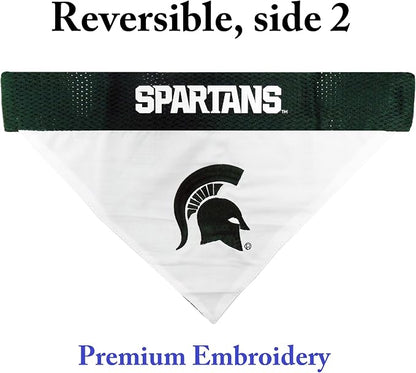 Pets First Collegiate Pet Accessories, Reversible Bandana, Michigan State - Image 2