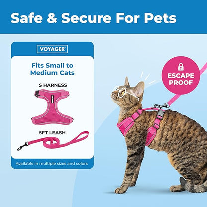 Voyager Escape-Proof Step-in Lock Cat Harness & 5ft Neoprene-Handle Leash Set - Image 2