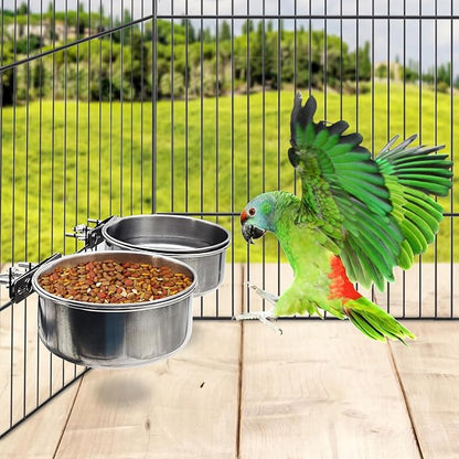 PINVNBY 2pcs Stainless Steel Bird Bowl - Image 4