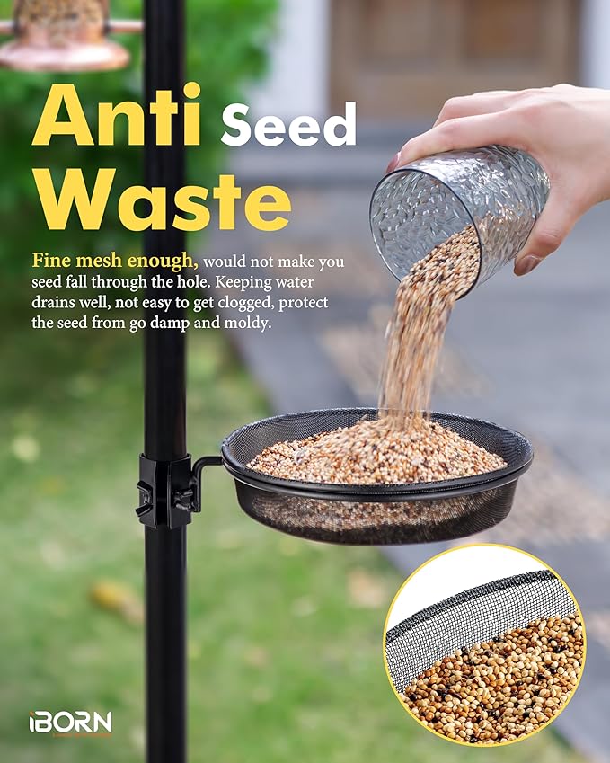 iBorn Bird Feeders Station Mesh Tray and Ring - Image 4