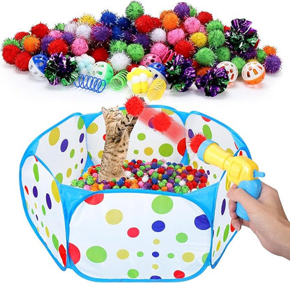 219PCS Cat Ball Pit with Balls, Interactive Toy by Mityrain