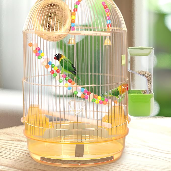 BNOSDM No Mess Bird Cage Feeders Automatic Bird Feeder Parrot Cage Accessories - Image 8