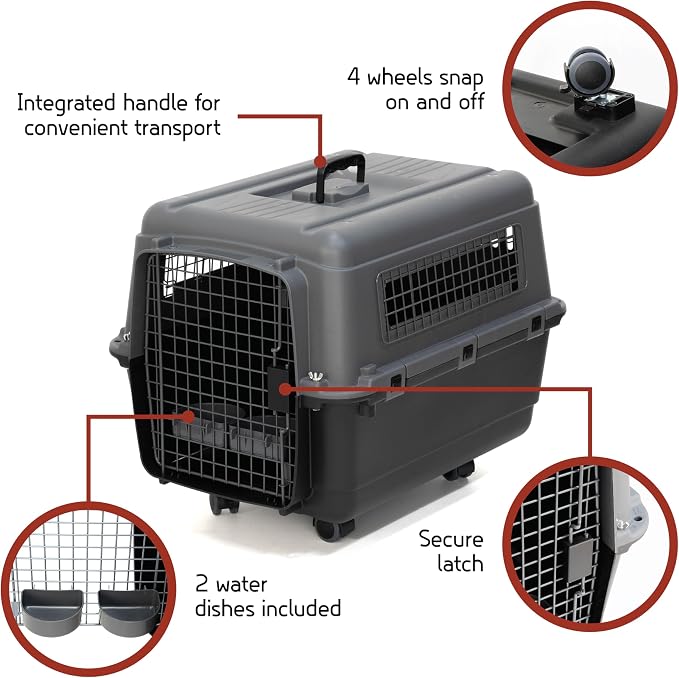 SportPet Airline Compliant MEDIUM 24.25" Travel Dog Kennel-Durable Plastic - Image 4