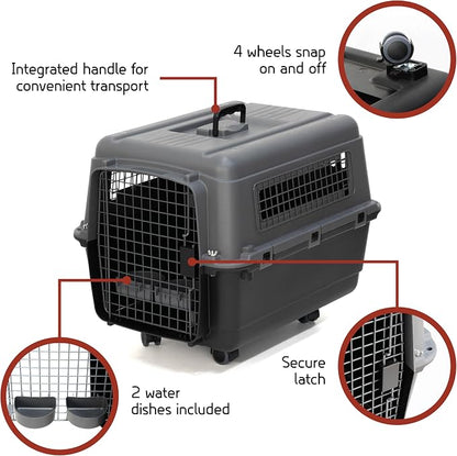 SportPet Airline Compliant MEDIUM 24.25" Travel Dog Kennel-Durable Plastic - Image 4