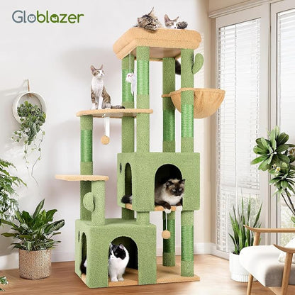 Globlazer Cactus Cat Tower for Indoor Cats, Heavy Duty Cat Trees for Large Cats - Image 8