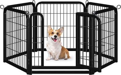 Yaheetech Dog Playpen Outdoor, 24 inch 6 Panels Dog Pen Indoor Heavy Duty Puppy by Yaheetech