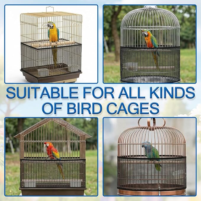 Large Bird Cage Cover, Breathable Nylon Mesh Seed Catcher - Image 6