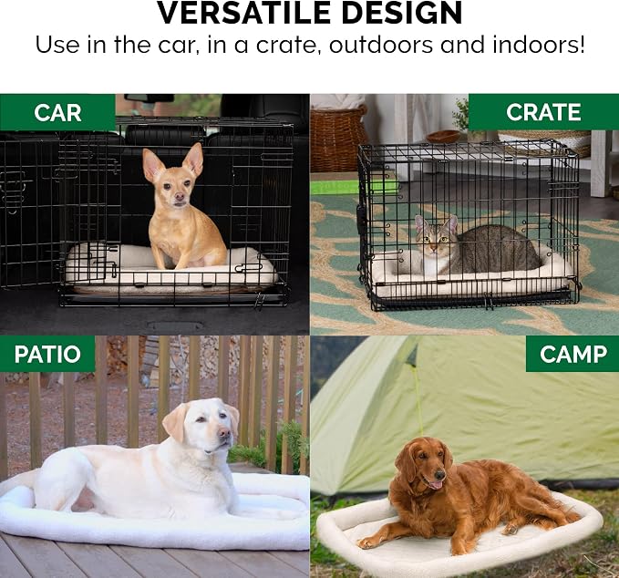 FurHaven Dog Bed for Small Dogs & Cats, Bolster Crate Pad - Image 12
