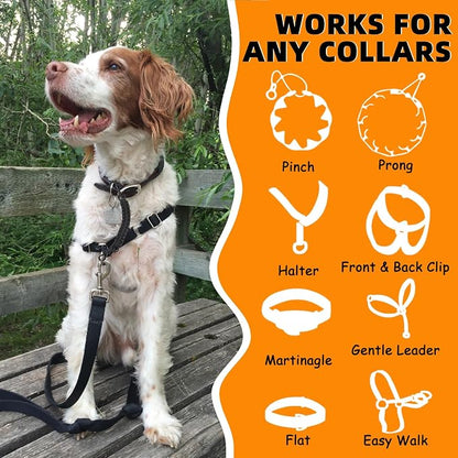 YUEPET 2 Pack Handmade Weaved Dog Collar Safety Clip Heavy Duty Double Ended - Image 3