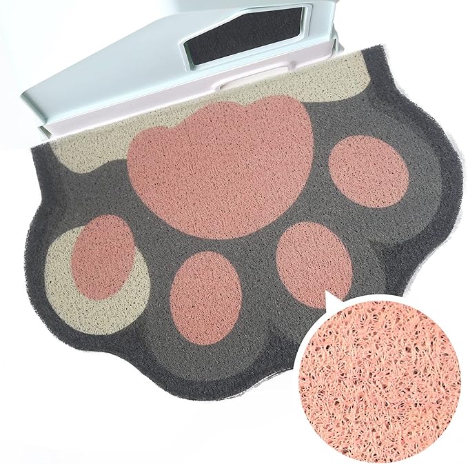 Cute Cat Litter Mat 24”x16”, Litter Box Mat, Litter Trapping Mat, Soft on Kitty by Rarenut
