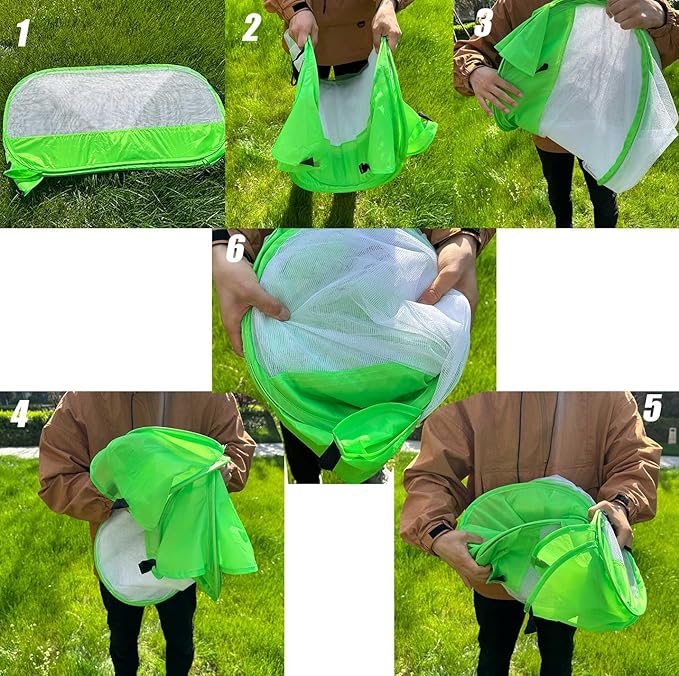 Pop Up Garden Mesh Plant Cover 2Pcs Outdoor Plant Protector Mesh Plant - Image 5