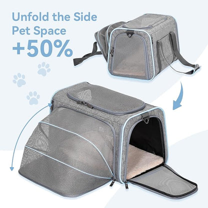 Petsfit Expandable Cat Carrier Dog Carriers, Airline Approved Soft-Sided - Image 4