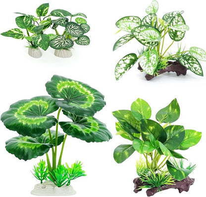 Betta Fish Tank Accessories 7 Pack Silk Aquarium Plants Decoration Artificial - Image 5