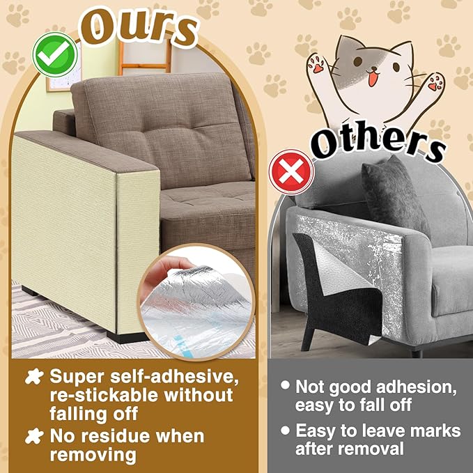 39.3''x14.6'' Trimmable Cat Scratch Furniture Protector - Image 2