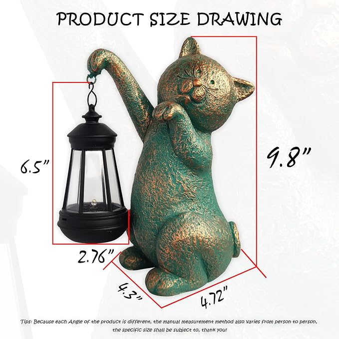 Cat Garden Statue Outdoor Décor - Image 3