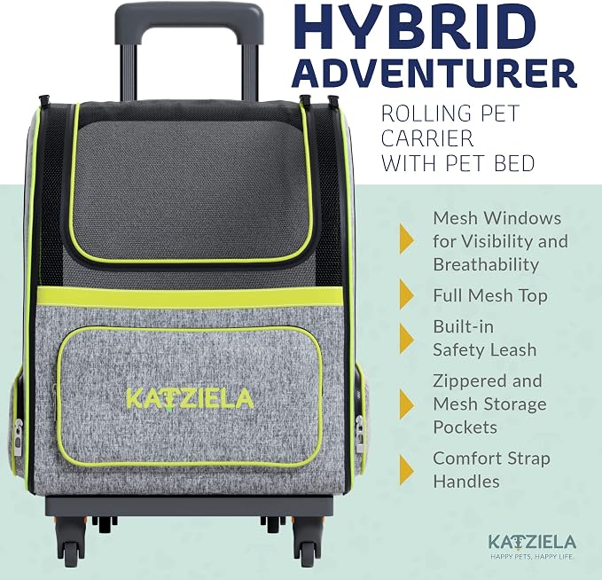 Katziela Wheeled Pet Carrier Backpack - Image 4
