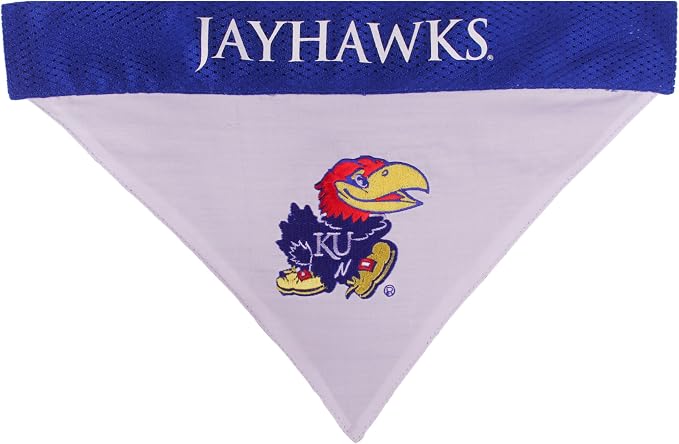 Pets First Collegiate Pet Accessories, Reversible Bandana, Kansas Jayhawks - Image 2