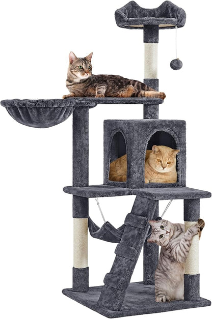 Yaheetech 54in Cat Tree, Spacious Condo and Hammock, Ideal Activity Center by Yaheetech