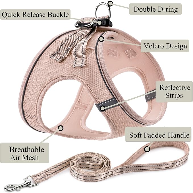 Dog Harness with Leash Set, No Pull Adjustable Reflective Step-in Puppy Pet - Image 2