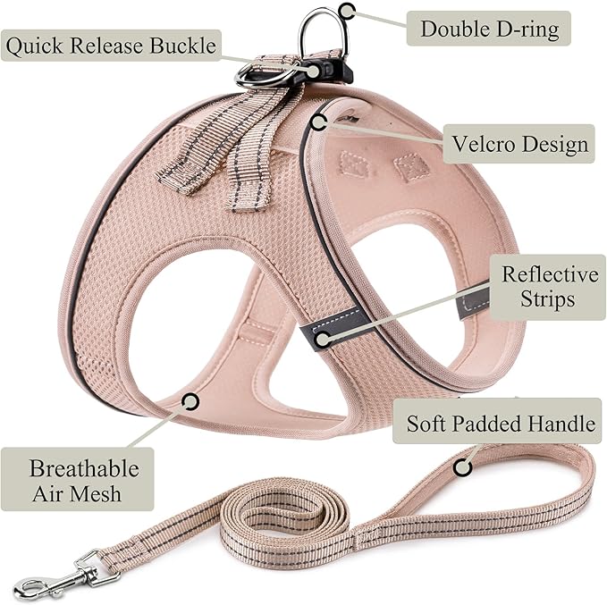 Dog Harness with Leash Set, No Pull Adjustable Reflective Step-in Puppy Pet - Image 2