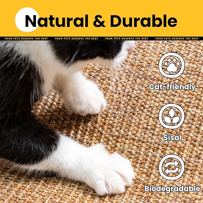 Cat Scratcher Mat, Natural Sisal Cat Scratch Pad - Image 5
