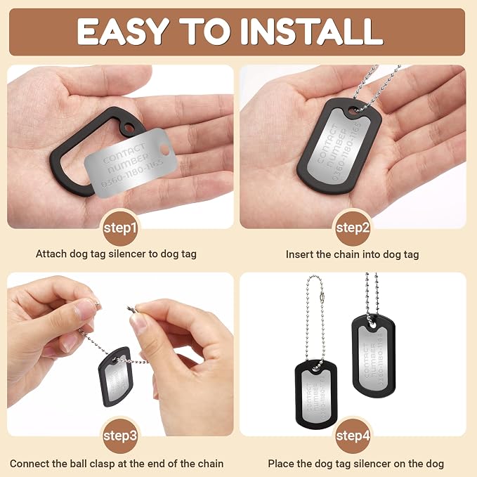 10 Pack Dog Tag Silencers, Dog Tag Protector & Silicone Cover - Image 3