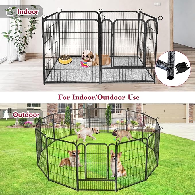 Dog Playpen Outdoor, 32 inch Heavy Duty Dog Fence Outdoor - Image 5