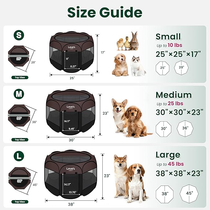 Love's cabin Pet Puppy Dog Playpen, Large Dog Tent Crates Cage Indoor/Outdoor - Image 2
