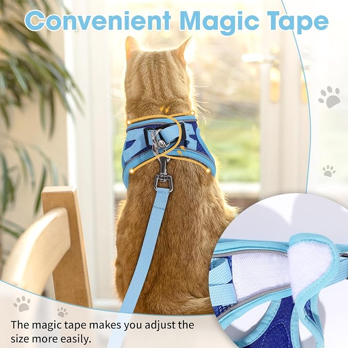 Cat Vest Harness and Leash Set for Walking Escape Proof, Adjustable Kitten - Image 7