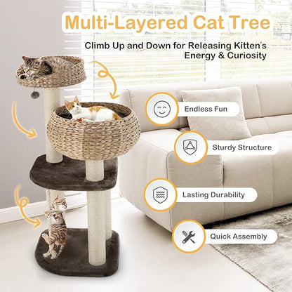 PETSITE 41 Inch Modern Cat Tree - Image 4