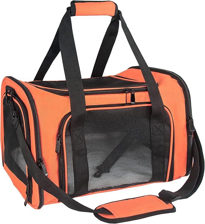 Soft Sided Carrier for Small Medium Cats Dogs, Removable Pad Collapsible Travel by NextFri