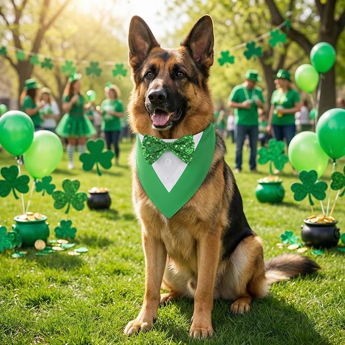 ADOGGYGO St.Patrick's Day Dog Tuxedo Bandana - Image 3