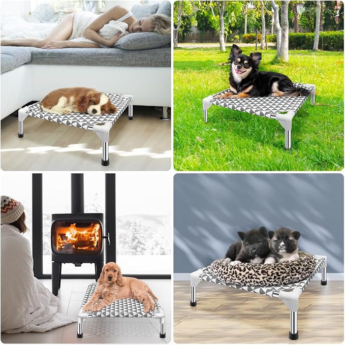 Elevated Outdoor Dog Bed Updated Raised Pet Cot Cooling Puppy Bed Lifted Dog Bed - Image 7