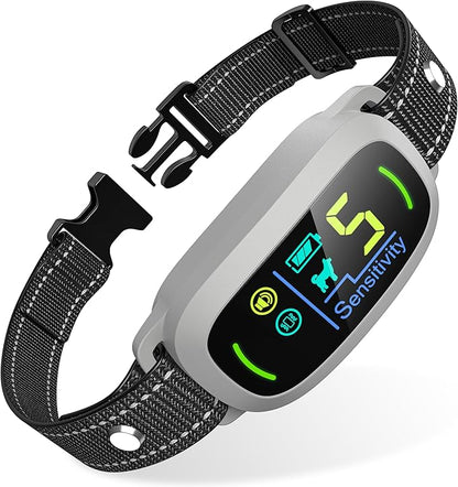 Dog Bark Collar for Large Medium Small Dogs, Rechargeable Smart Bark Collar by FAFAFROG