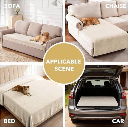 H.VERSAILTEX Non Slip Pet Couch Cover Chenille Dog Bed Protector Thick Soft - Image 6
