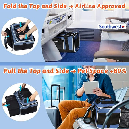 Petskd Top and Side Expandable Pet Carrier 18x13x9.5 Inches Southwest Airline - Image 2