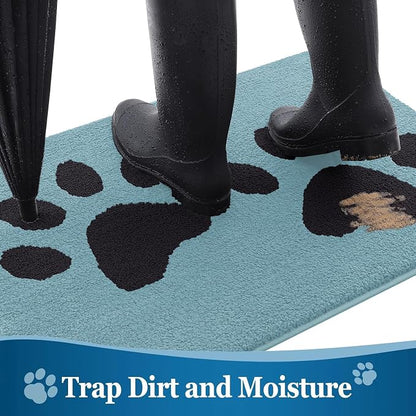 Buganda Dog Door Mat for Muddy Paws, Absorbent Dirt Trapper Washable Indoor - Image 3