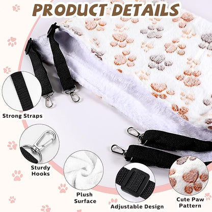Geelin 4 Pcs Cat Hammock for Cage Hanging Soft Pet Hammock Bed - Image 3