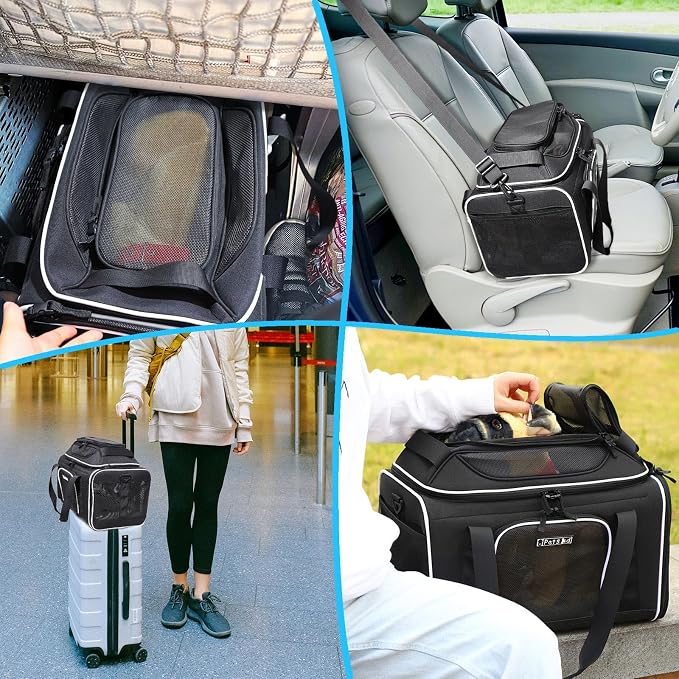 Petskd Top-Expandable Pet Carrier 17x11x9.5 Inches Alaska Airline Approved - Image 8