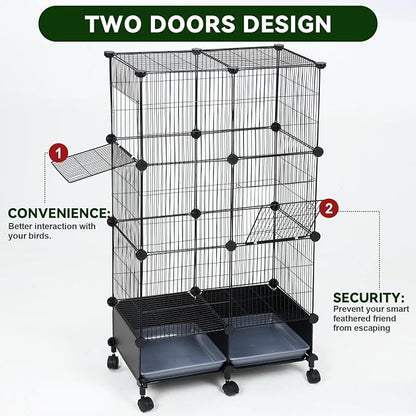 Upgraded Encrypted 46-Inch Bird Cage, - Image 7