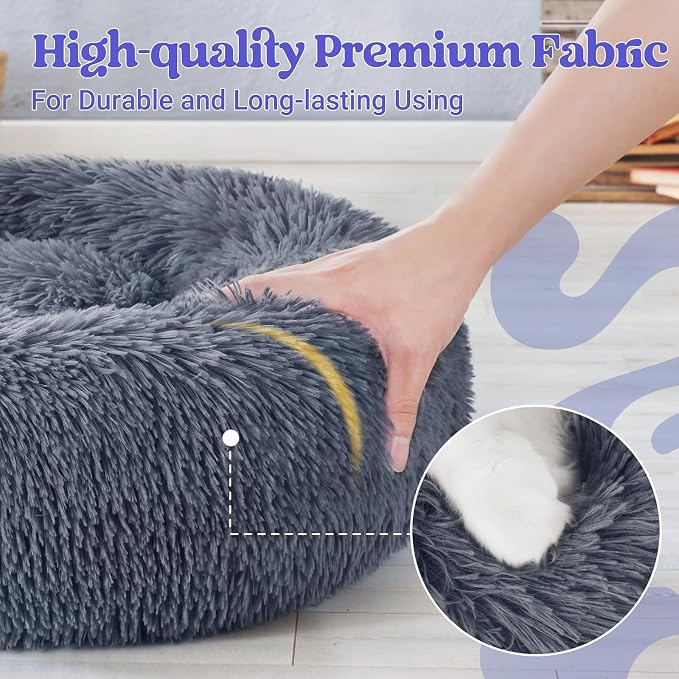 rabbitgoo Calming Dog Bed for Small Medium, 30 inches Pet Bed Machine Washable - Image 6