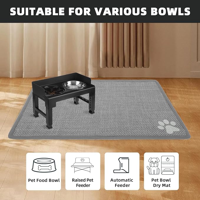 PUPTECK Dog Food Mat, Absorbent Pet Cat Feeding Mat - Image 6