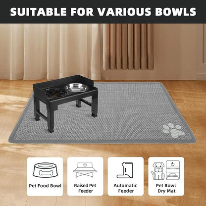 PUPTECK Dog Food Mat, Absorbent Pet Cat Feeding Mat - Image 6
